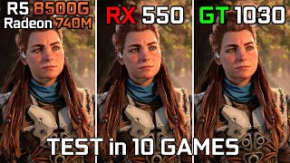 Ryzen 5 8500G vs RX 550 vs GT 1030  Test in 10 Games [upl. by Trueman]