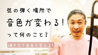 【二胡講座】弾き方で音色を変える！〜弦の弾く場所で音色が変わる！って何のこと？ [upl. by Annet]