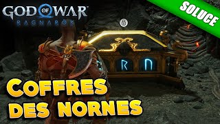 Coffres des Nornes  Falaises Ardentes  Solution de lénigme   God of War Ragnarök [upl. by Perot]