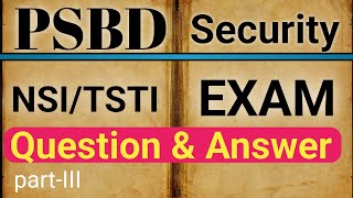 PSBD questions partiii  TSTI exam 2024  Solve security questions  my security vlog [upl. by Ardeahp]