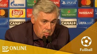 BayernCoach Carlo Ancelotti zur Niederlage gegen Paris St Germain [upl. by Annovaj]