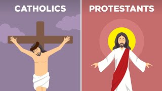 Catholics vs Protestants  18 Differences [upl. by Curzon82]