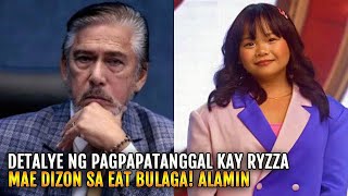 BUONG DETALYE ng PAGPAPATANGGAL kay Ryzza Mae Dizon sa EAT BULAGA Alamin ang TOTOO [upl. by Lirbaj]