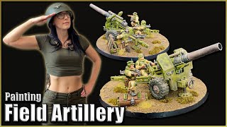 Painting a Field Ordinance Artillery Battery  Warhammer 40k Astra Militarum amp Bolt Action [upl. by Adnovoj519]