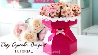 Easy Cupcake Bouquet Tutorial [upl. by Shaine]