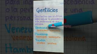 Gentilicios youtubeshorts edutuber aprendizaje education ortografia shortvideo español [upl. by Gladis]