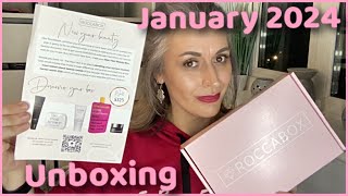 RoccaBox January 2024  Beauty Box Unboxing  New Year Beauty Edit  With 25 Off Discount Link [upl. by Marras]