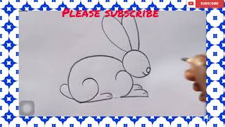 Easy drawing Rabbit 2024 [upl. by Arval]