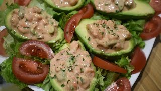 recette davocat et crevettes simple et rapide à faire  avocado shrimp salade [upl. by Hilly927]