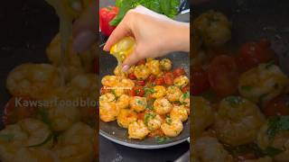 EASY Shrimp Pasta without Cream সহজ পদ্ধতিতে ক্রিম ছাড়া চিংড়ি পাস্তা food shrimp shorts song [upl. by Iolenta675]