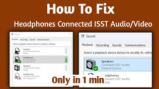 fix HeadphonesSpeakers Conexant ISST Audio But No Output Sounds in Windows 1110 [upl. by Kobe]