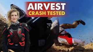 Alpinestars TechAir Off Road airvest review with reallife crash deployment footage [upl. by Atinoj]