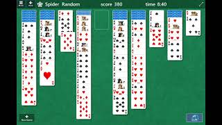 Spider Solitaire Gameplay Walkthrough Difficult 4 suits [upl. by Arytal]