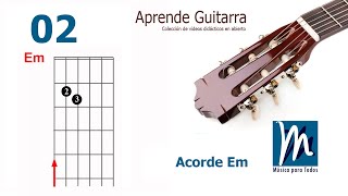 Aprende Guitarra 02  Acorde de Mi menor  Em [upl. by Letsou645]