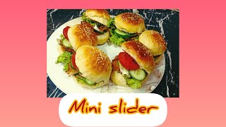 Mini slider zingerHome made buns with zinger  Ramadan special [upl. by Kosaka]