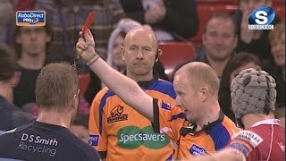 Double Red Card for Robin Copeland amp Liam Williams  Cardiff Blues v Scarlets 20th April 2014 [upl. by Omrellug601]