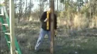 Installing cedar fence posts with Oz Post [upl. by Nhoj]