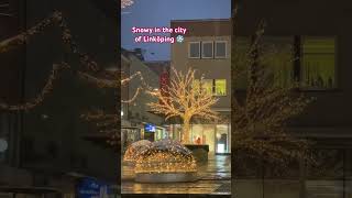 Snowy beauty of Linköping City snowy beta satisfying shorts linköping [upl. by Hump]