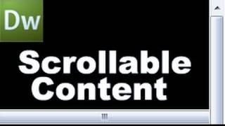 Dreamweaver Tutorial Create Scrollable Content HD [upl. by Perr]