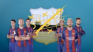 Tictactoe Messi Piqué amp Neymar vs Iniesta Sergio amp Denis [upl. by Inacana]