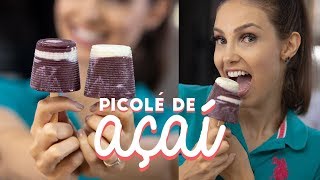 Picolé no COPINHO de Açaí com Leite Condensado FIT [upl. by Essirehs714]