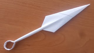 Как сделать 🐉 Кунай из бумаги своими руками 🤺 How to make paper kunai [upl. by Elleraj]