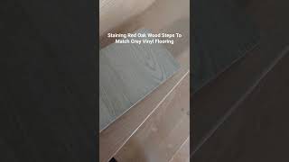 Grey Stain On Oak Wood Steps  Dustless Stair Refinishing Toronto  construction diy tips home [upl. by Ilke933]