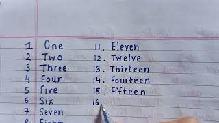 11 to 20 spelling  11 to 20 number names 11 to 20 number in English  Neat and clean writing ✍️ [upl. by Mendelsohn]