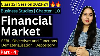 Financial Market  SEBI  Objectives amp Functions  Business Std  Class 12  Part  4  Neha Jangid [upl. by Gney]