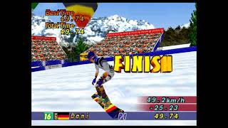 Nagano Winter Olympics ’98 N64  Snowboard Giant Slalom  4974s [upl. by Fraser]