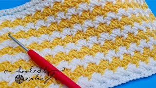 How To Crochet An Easy Stitch  Ideal For Blankets 🧶 [upl. by Pastelki337]