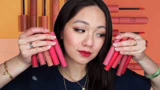 STYLENANDA 3CE VELVET LIP TINT  FULL SWATCHES amp REVIEW [upl. by Yelsnit]