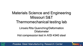 Hot compression test in Quenching dilatometer [upl. by Amarillas]