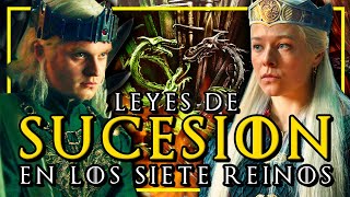 ⚔️ LA SUCESION en Los Siete Reinos 🐲  ¿Cuales son las leyes de HERENCIA entre las Grandes Casas [upl. by Rehm]