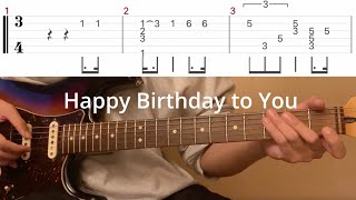 Happy Birthday to You Chill guitar Guitar tutorial with tab [upl. by Maida]