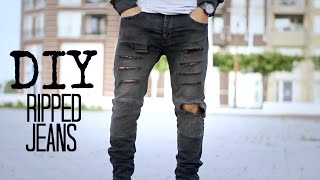 DIY  RIPPED JEANS [upl. by Cordy]