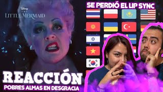 REACCIÓN DOBLAJEIDIOMAS de quotPOBRES ALMAS EN DESGRACIAquot La Sirenita LA reaction disney noticias [upl. by Menken67]