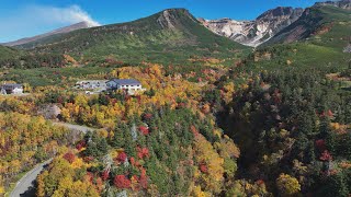 紅葉絶景 十勝岳温泉郷 ドローンで見る絶景 [upl. by Suzetta]