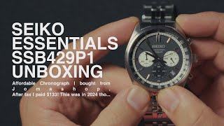 Seiko Essentials SSB429P1 MecaQuartz Chronograph Unboxing Jomashop Affordable MidCentury Banger [upl. by Phillada252]