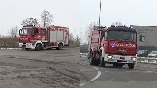 Arrivo APS VVF Orzinuovi  ABP VVF Chiari per incendio a Borgo San Giacomo [upl. by Akel]