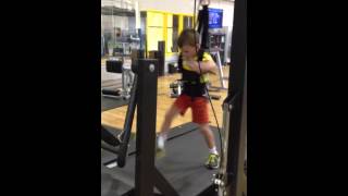 Crazy fast 6 year old running on OverSpeed Treadmill [upl. by Hickie727]