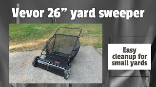 Vevor 26in push lawn sweeper makes for easy cleanup for your yard [upl. by Bellina]