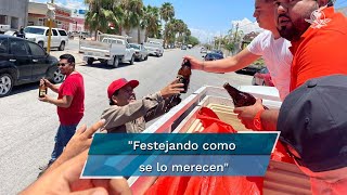 Regalan caguamas por el Día del Padre en Torreón [upl. by Mendelson]