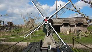 4K Small rotating windmill at Kinderdijk The Netherlands [upl. by Woody]