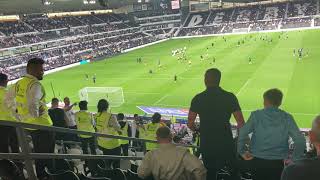 Stoke and Derby fans shouting at each other before kickoff  Stoke City vs Derby County [upl. by Dorahs92]