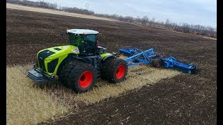 CLAAS XERION 5000 with 10m Lemken Rubin 9 [upl. by Franklin458]