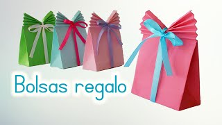 Bolsas de papel para regalo fáciles de hacer  Innova Manualidades [upl. by Lakim]