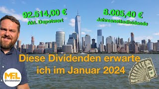 Diese Dividenden erwarte ich im Januar Aktiendepot quotNo risk no funquot [upl. by Cyma]