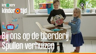 Spullen verhuizen  Bij ons op de boerderij  Kindertijd KRONCRV [upl. by Saxe]