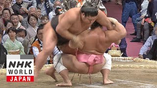 GRAND SUMO Day 3 of the November 2024 Tournament  GRAND SUMO Highlights [upl. by Auqeenwahs105]